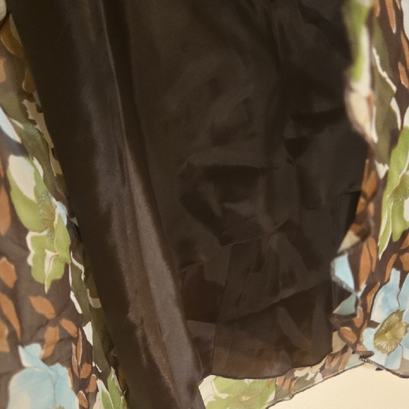 Allison Taylor Brown and Blue High-Low Midi Skirt Resort Wear XLg - Picture 6 of 6